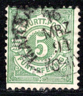 German States Wurttemberg Scott # 59, used