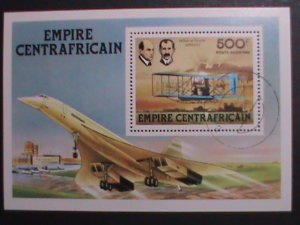 ​CENTRAL AFRICA-1978 WRIGHT BROTHERS & HIS PLANE CTO S/S-VERY FINE