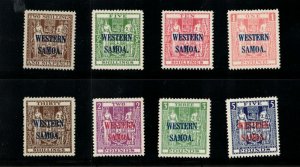 Samoa #195 - #202 Very Fine Mint Lightly Hinged Set