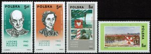 Poland #2588-91  MNH - Polish Peoples' Army (1983)