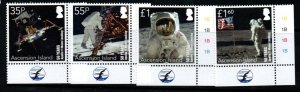 ASCENSION SG1305/8 2019 50 YEARS APOLLO 11 MOON LANDING MNH