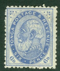 SG 3 Tonga 1886-88 6d blue. A fine fresh mounted mint example CAT £60