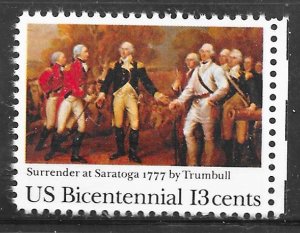 USA 1728: 13c Surrender of Burgoyne, by John Trumbull, MNH, VF