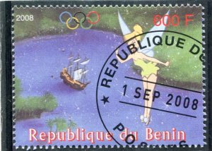 Benin 2008 DISNEY CHARACTERS Beijing Olympics 2008 1v Perforated Fine Used VF