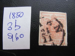 AUSTRIA 1850 USED SC 3b XF $160 (177)