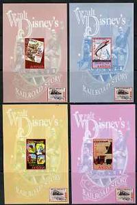 Angola 1999 Walt Disney's Railroad Story set of 4 imperf ...