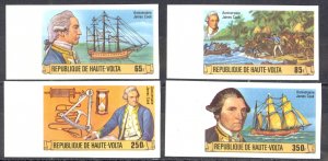 Burkina Faso Sc# 474-477 MNH (a) IMPERF PROOF 1978 Captain Cook
