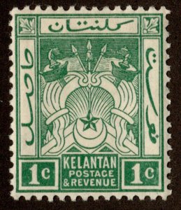 Malaya Scott Kelantan 1 Unused hinged.