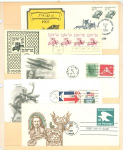 US 2131/2125/C77/E23/ U607:  1971-86 4 U/A FDCs with Western, Westvaco & artcraft cachets, 1 Stampex 86 cover.