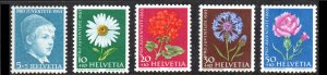 Switzerland  #B329-333  Mint NH CV $5.10