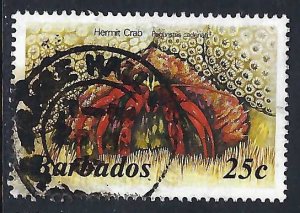 Barbados 646 VFU CRAB CV1.90 Q487-4