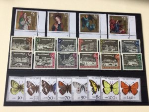 Germany Buildings Places & Butterflies mint never hinged stamps Ref 54834