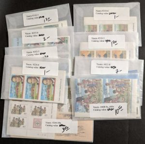 EDW1949SELL : NAURU Clean collection of all VF MNH Cplt sets & S/S. Sc Cat $327