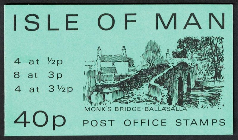 Isle of Man Monk's Bridge Ballasalla 40p Sachet 1974 SG#SB6 Sachet