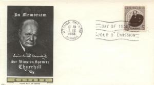 1965 Canada Winston Churchill  440 FDC Jackson 