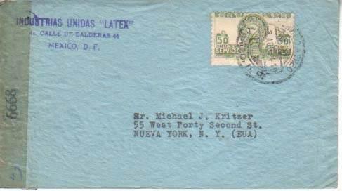 Mexico, Airmail, Censored