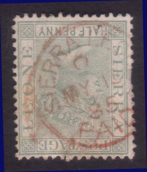 SIERRA LEONE 1885 QV ½d SIERRA LEONE / PAID cds in red.....................60255