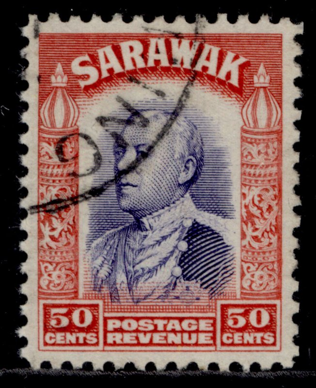 SARAWAK GV SG119, 50c violet & scarlet, FINE USED.