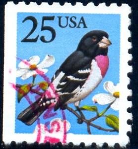 Bird, Grosbeak, USA stamp SC#2284 Used