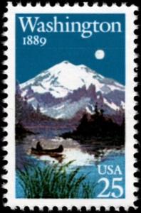 1989 25c Washington State, 100th Anniversary Scott 2404 Mint F/VF NH