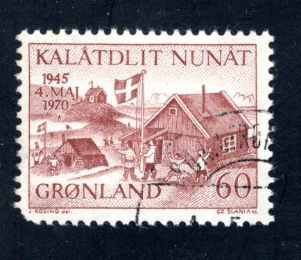 Greenland 76  VF, Used, Very light cancel, CV $2.25 ...2510117