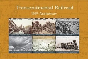 Marshall Islands 2018 - Transcontinental Railroad - Sheet of 6 - Scott #1202 MNH