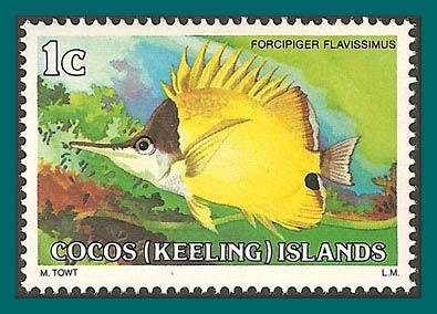 Cocos 1979 Forceps Fish, MNH 34,SG34