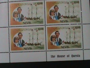 ​NEVIS-1981-SC# 137- RARE SPECIMEN-ROYAL WEDDING-MNH SHEET VF LAST ONE-RAR