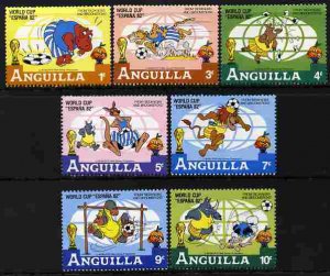 ANGUILLA - 1982 - Football World Cup - Perf 7v Set - Mint Never Hinged