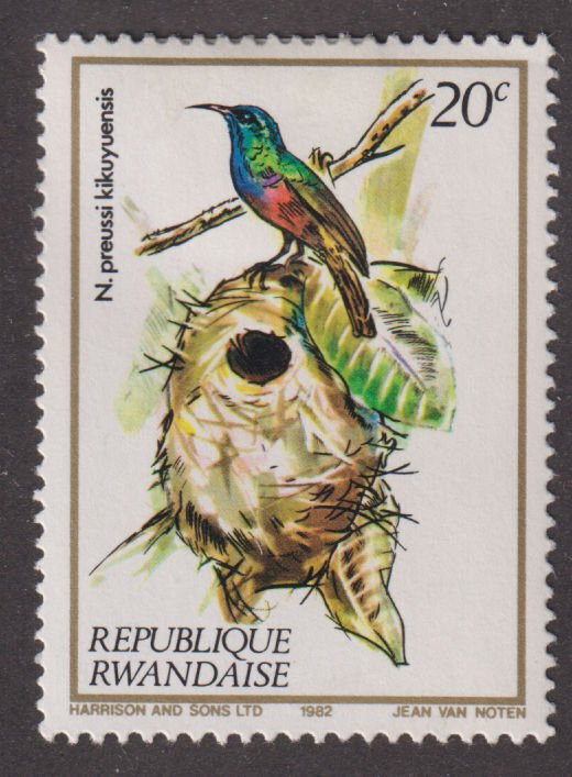 Rwanda 1130 Angola Nectar Bird 1983