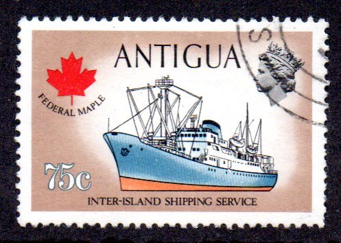 ANTIGUA 254 USED SCV $5.75 BIN $2.30 SHIPS