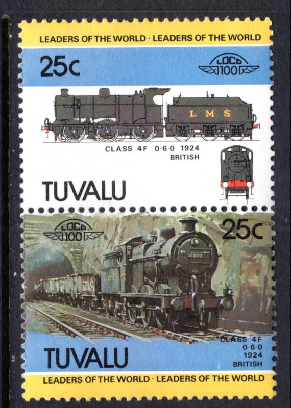 Tuvalu 240 Trains MNH VF