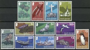South Georgia & Sandwich Is Definitives Stamps 2020 MNH Birds Ships Fish 12v Set 