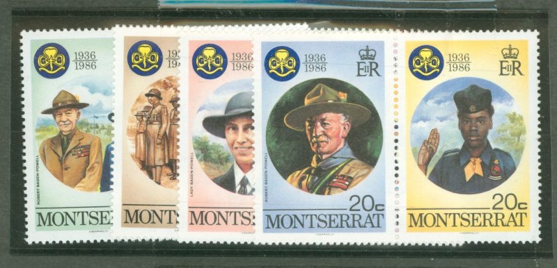 Montserrat #592-5  Single (Complete Set)