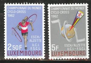 Luxembourg Scott 384-385 MH* 1962 Bicycle Race set