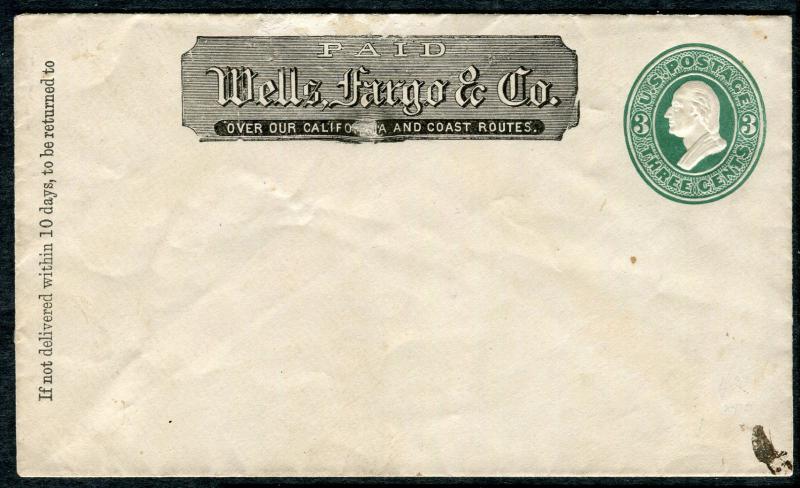 Cover - Wells Fargo - Blank and Unaddressed 1870s - U163