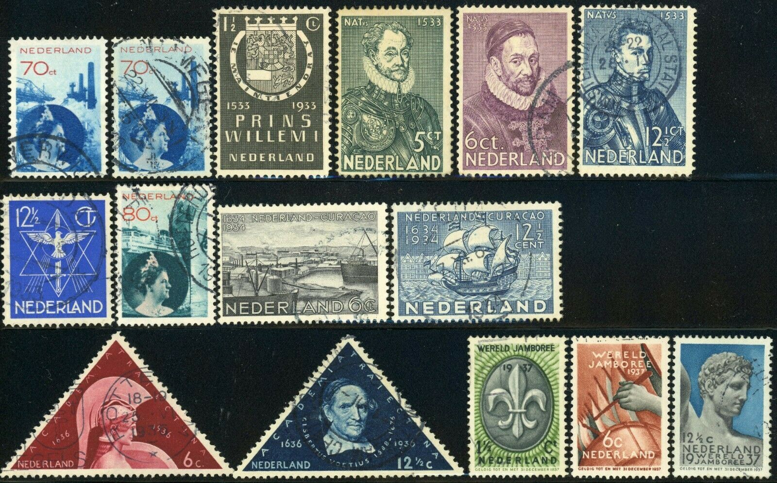 20 NETHERLANDS Vintage Postage Stamps for Collectors or Crafting