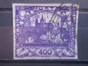 CZECHOSLOVAKIA, 1918-19, used 400h,  Hradcany. Scott 10