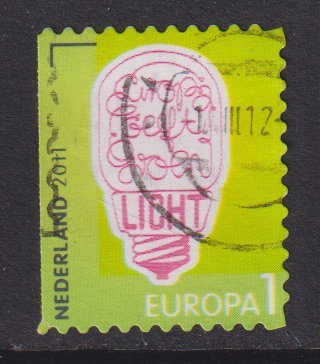 Netherlands  #1395  used 2011  lightbulb Europa 1