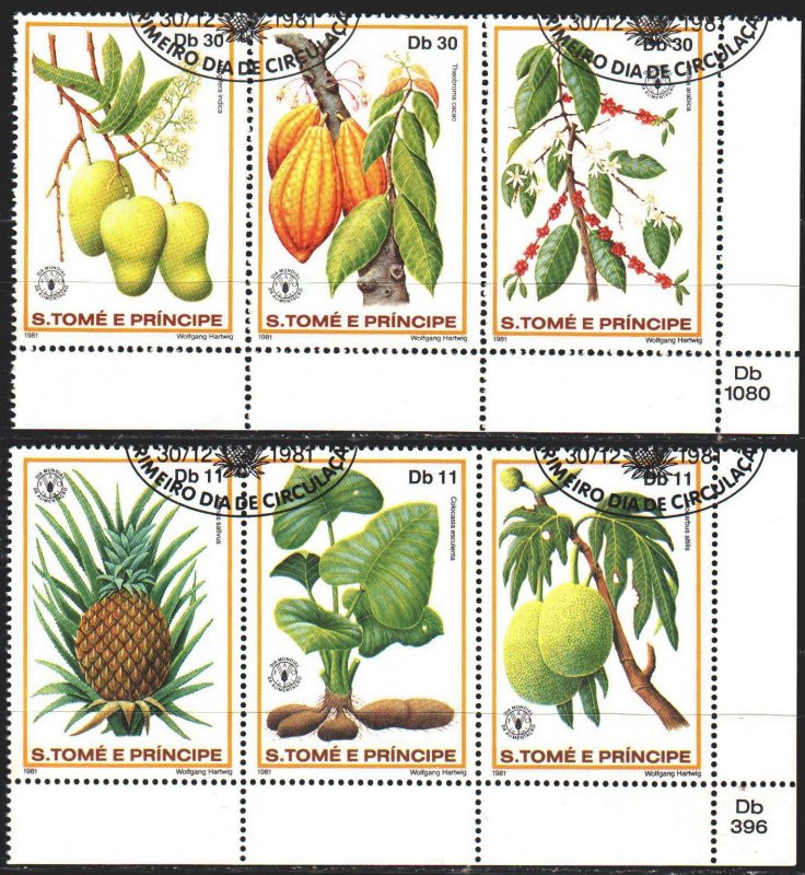 Sao Tome and Principe. 1981. 744-49. Fruits, flora. USED.