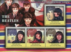 The Beatles Stamp John Lennon George Harrison Paul McCartney S/S MNH #3742-3745