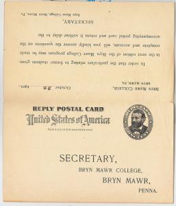 58690 -  USA - POSTAL HISTORY: Scott # UY3  STATIONERY CARD to ITALY 1891