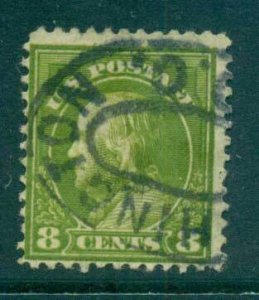 USA 1912-14 Sc#414 8c pale olive green Franklin Perf 12 Wmk S/L FU lot68961