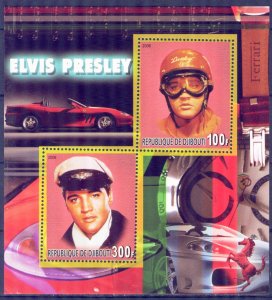 Djibouti 2006 Music Rock Singer Elvis Presley Sheet MNH