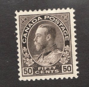 #120  - Canada - 1925  -  50 Cent -  MH  -  F/VF  - superfleas