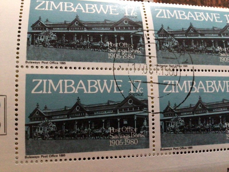 Zimbabwe 1980 cancelled stamps Ref 60777 