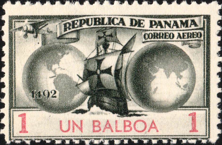 Panama 1935 Unofficialunissued 1 Balboa Columbus Air Mail Mognh Central And South America 5332