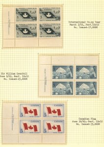 Canada Scott #437-444 VF/MNH Complete 1965 Commemoratives in Plate Blocks!