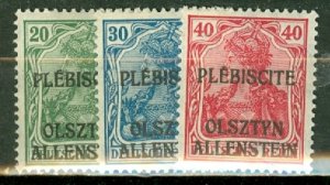 HL: Allenstein unissued (Michel II to VI) MNH CV $675; scan shows only a few