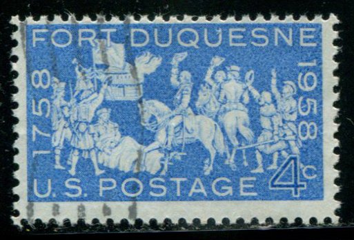 1123 US 4c Fort Duquesne, used cv $.20